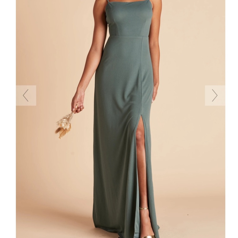 Birdy grey bridesmaid Benny crepe sea glass XS